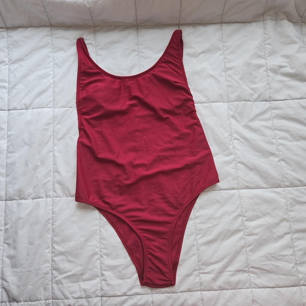 One Piece Red Swiming Suit Size S